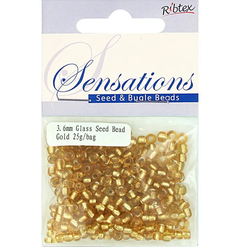 3.6mm Glass Seed Beads - 25g (available in 42 colours)